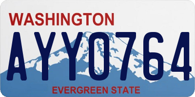 WA license plate AYY0764