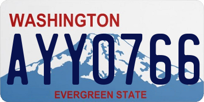 WA license plate AYY0766