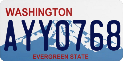 WA license plate AYY0768