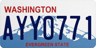 WA license plate AYY0771