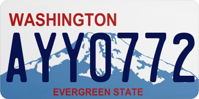 WA license plate AYY0772