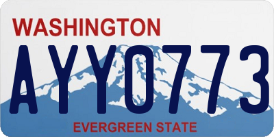 WA license plate AYY0773