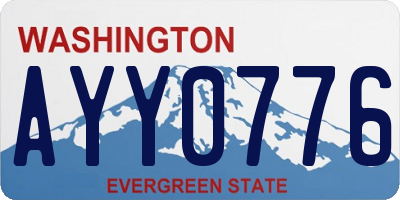 WA license plate AYY0776