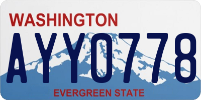 WA license plate AYY0778