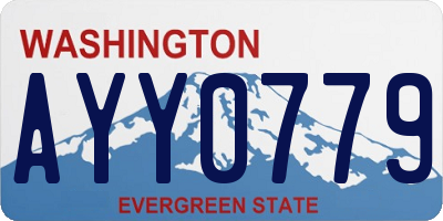 WA license plate AYY0779