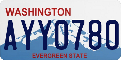 WA license plate AYY0780