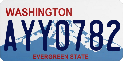 WA license plate AYY0782