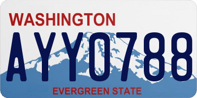 WA license plate AYY0788