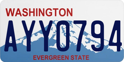 WA license plate AYY0794