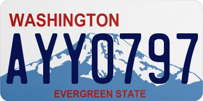 WA license plate AYY0797