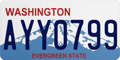 WA license plate AYY0799