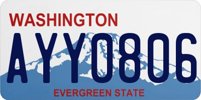 WA license plate AYY0806