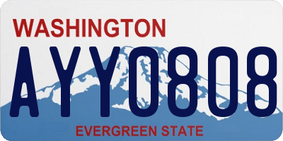 WA license plate AYY0808