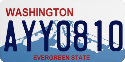 WA license plate AYY0810