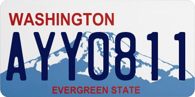 WA license plate AYY0811