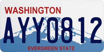 WA license plate AYY0812