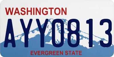 WA license plate AYY0813