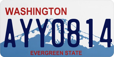 WA license plate AYY0814