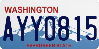 WA license plate AYY0815