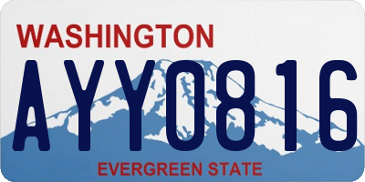 WA license plate AYY0816