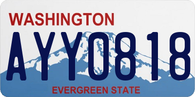 WA license plate AYY0818