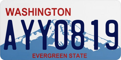 WA license plate AYY0819