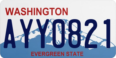 WA license plate AYY0821