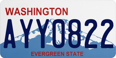 WA license plate AYY0822