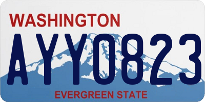 WA license plate AYY0823