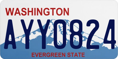 WA license plate AYY0824