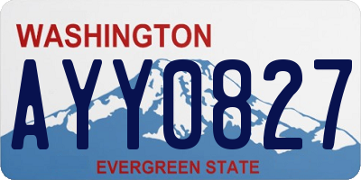 WA license plate AYY0827