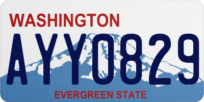 WA license plate AYY0829