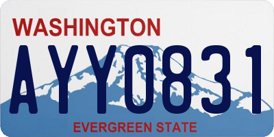 WA license plate AYY0831