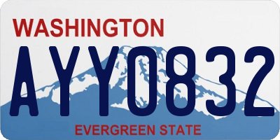 WA license plate AYY0832