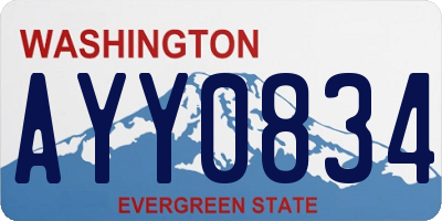 WA license plate AYY0834