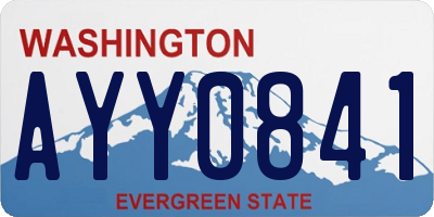 WA license plate AYY0841