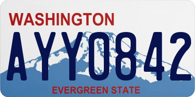 WA license plate AYY0842