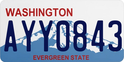 WA license plate AYY0843