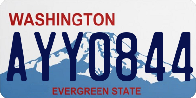 WA license plate AYY0844