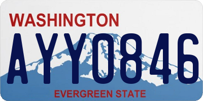 WA license plate AYY0846