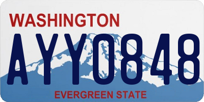 WA license plate AYY0848