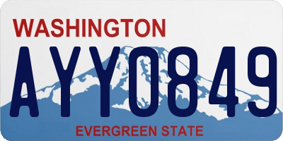 WA license plate AYY0849