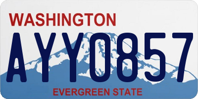 WA license plate AYY0857