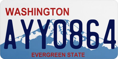 WA license plate AYY0864