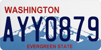 WA license plate AYY0879