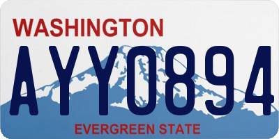 WA license plate AYY0894