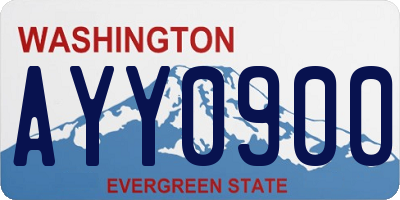 WA license plate AYY0900