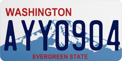 WA license plate AYY0904