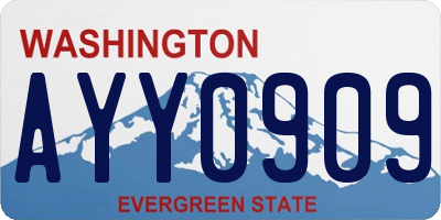 WA license plate AYY0909