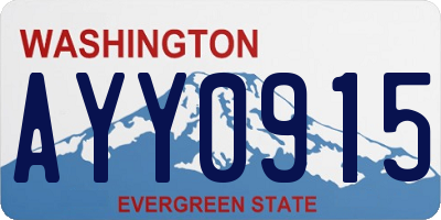 WA license plate AYY0915